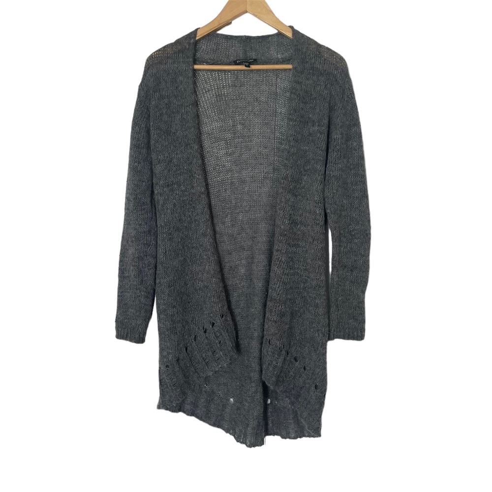 Eileen Fisher Lightweight Open Cardigan Alpaca Wool Linen